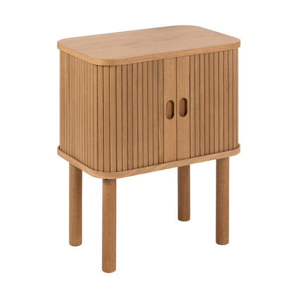 Noční stolek v dekoru dubu v přírodní barvě Langley – Actona-image-2