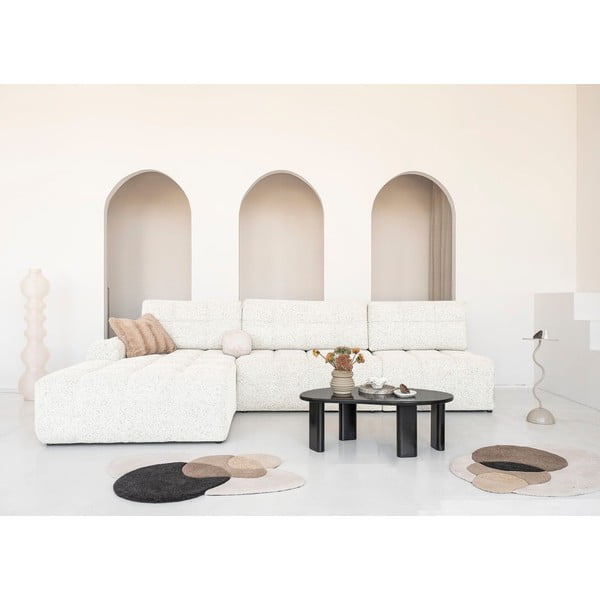 Krémová rozkládací modulární rohová pohovka s úložným prostorem (levý roh) Lulu – Miuform-image-1