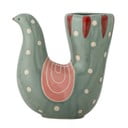 Zelená ručně malovaná váza z kameniny (výška 19 cm) Trudy – Bloomingville