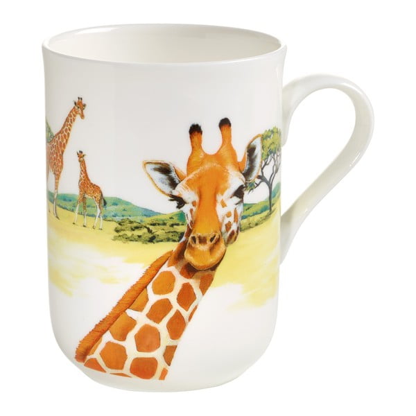 Hrnek z kostního porcelánu Maxwell & Williams Animals Giraffe, 330 ml