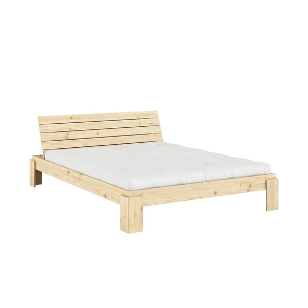 Dvoulůžková postel z borovicového dřeva s roštem v přírodní barvě 160x200 cm Layers – Karup Design-image-3