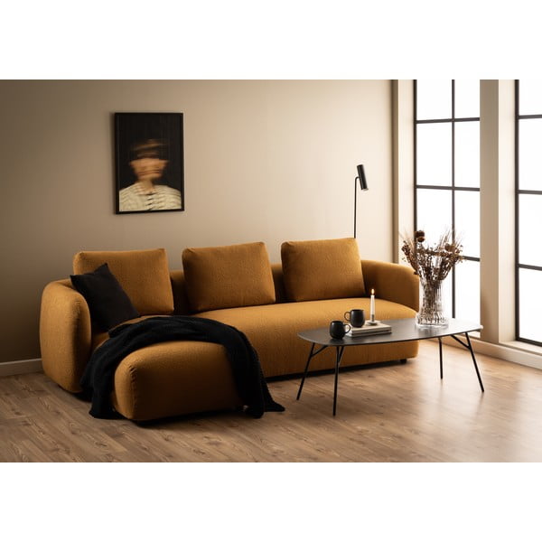 Černý konferenční stolek s keramickou deskou 60x120 cm Caracas – Actona-image-1