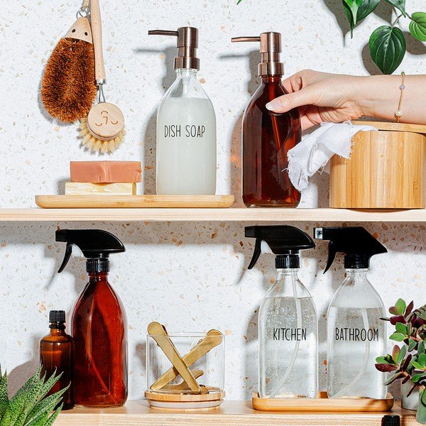 Skleněný rozprašovač 500 ml Amber – Sass & Belle-image-1