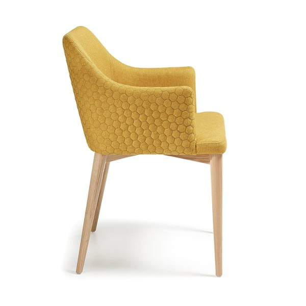Hořčicově žlutá jídelní židle Kave Home Danai-image-2