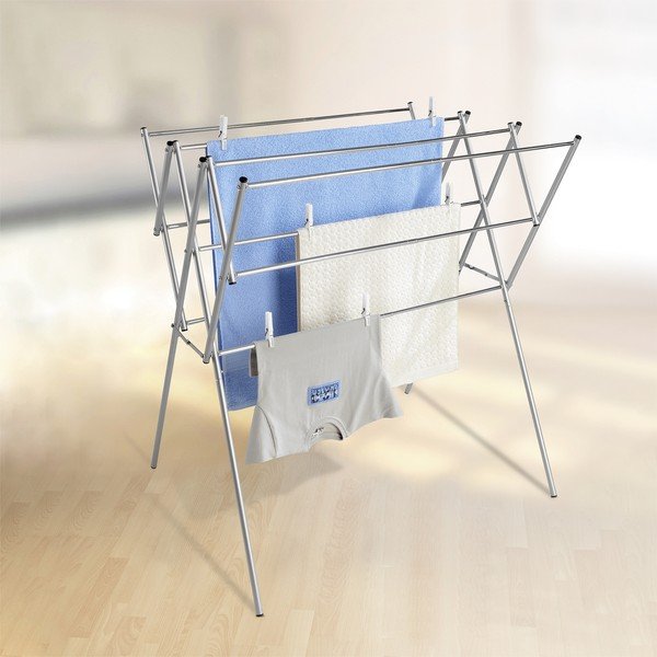 Sušák na prádlo v leskle stříbrné barvě 8 m – Wenko-image-1