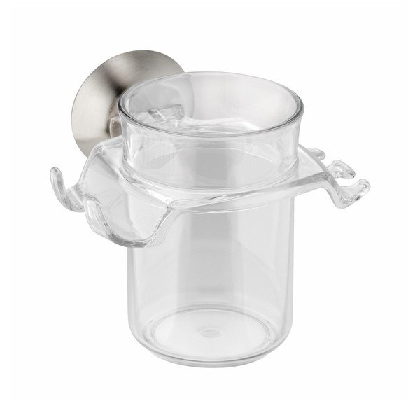 Nástěnný kelímek s držákem zubního kartáčku a žiletky InterDesign Forma-image-2