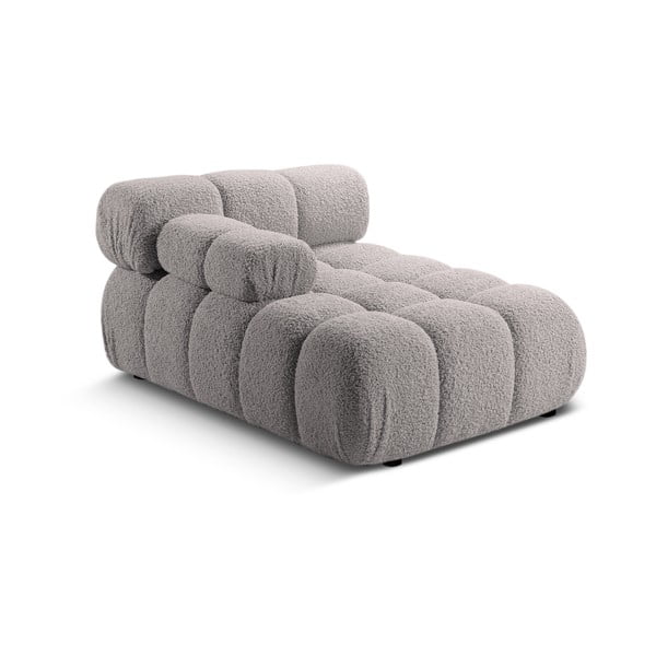 Světle šedý modul pohovky z textilie bouclé (levý roh) Bellis – Micadoni Home-image-4