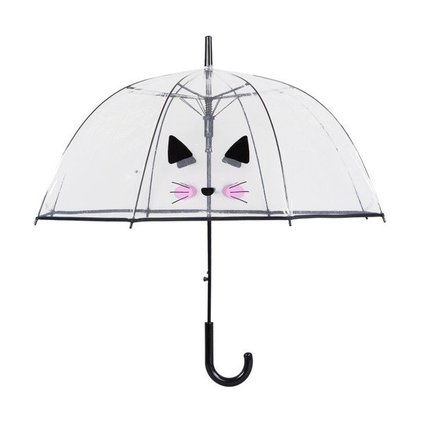Transparentní holový deštník Birdcage Cute Cat, ⌀ 85 cm-image-1