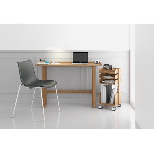 Psací stůl z masivního dubového dřeva Wireworks Slim-image-1