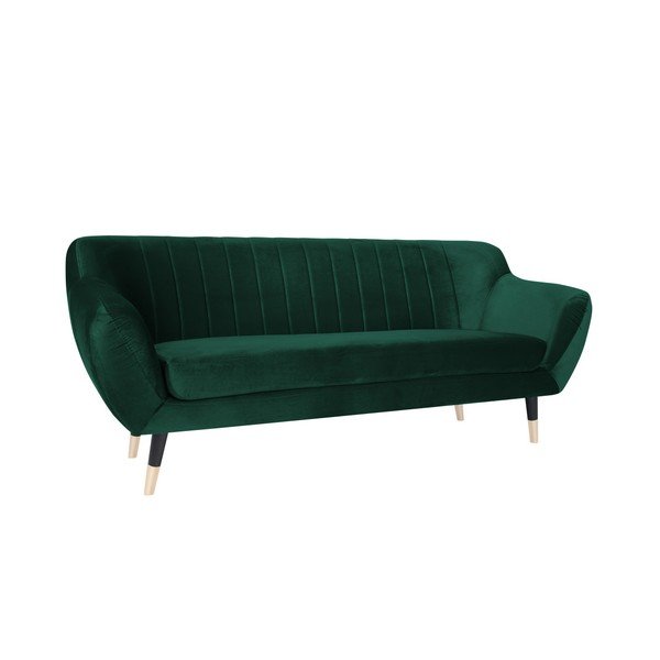 Zelená pohovka s černými nohami Mazzini Sofas Benito, 188 cm-image-2