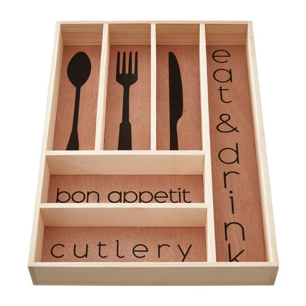 Dřevěný příborník do zásuvky v přírodní barvě 30 x 42 cm Bessan – Premier Housewares-image-2