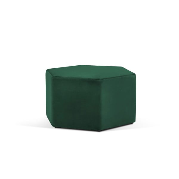Lahvově zelený puf Milo Casa Marina, ⌀ 80 cm