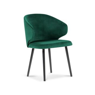 Lahvově zelená jídelní židle se sametovým potahem Windsor & Co Sofas Nemesis