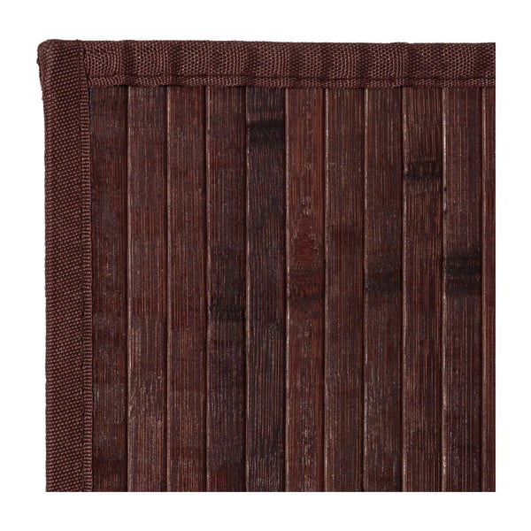 Tmavě hnědý bambusový koberec 75x175 cm – Casa Selección-image-1