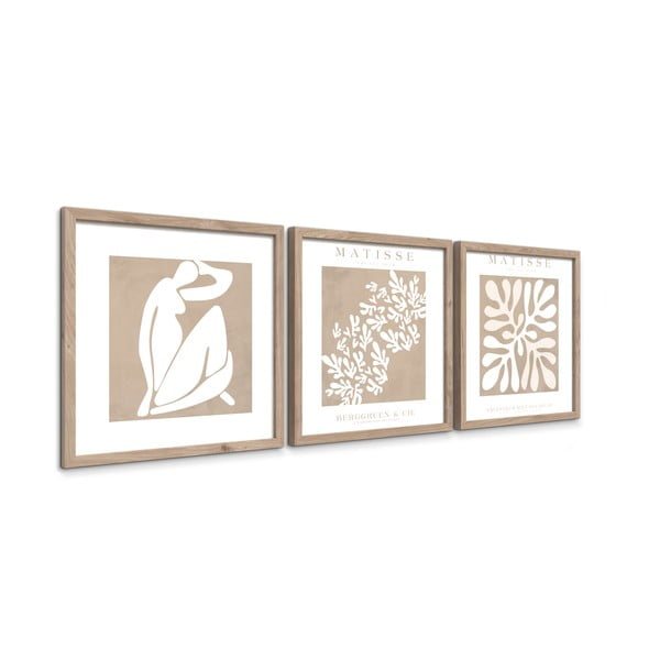 Obrazy v sadě 3 ks 30x30 cm Matisse – Styler-image-4