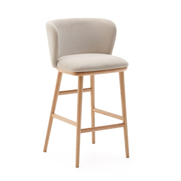 Béžová barová židle (výška sedáku 65 cm) Ciselia – Kave Home