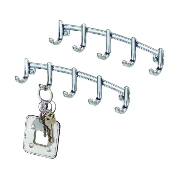 Kovový věšák na klíče iDesign York Lyra, 21,5 x 4,6 cm-image-2