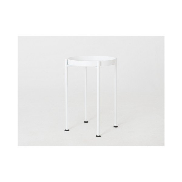 Bílý odkládací stolek Custom Form Hanna, ⌀ 40 cm-image-1