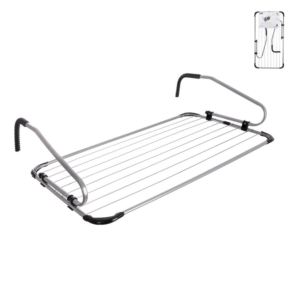 Závěsný sušák na prádlo ve stříbrné barvě 10,5 m – Orion