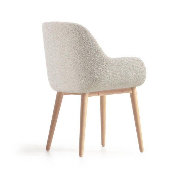Bílé čalouněné jídelní křeslo Konna – Kave Home-image-4