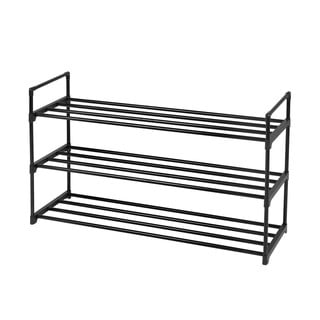 Černý kovový regál na 12 párů bot Songmics, šířka 92 cm