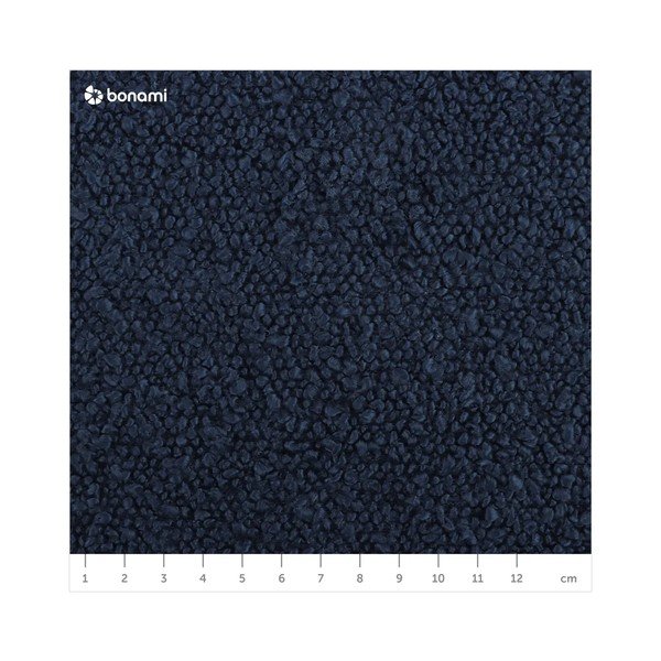 Tmavě modrý polštář na gauč z textilie bouclé Poppy – Micadoni -image-3