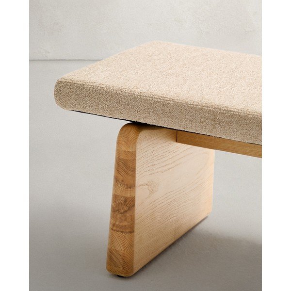 Béžová/v přírodní barvě žinylková lavice Topaz – Kave Home-image-4