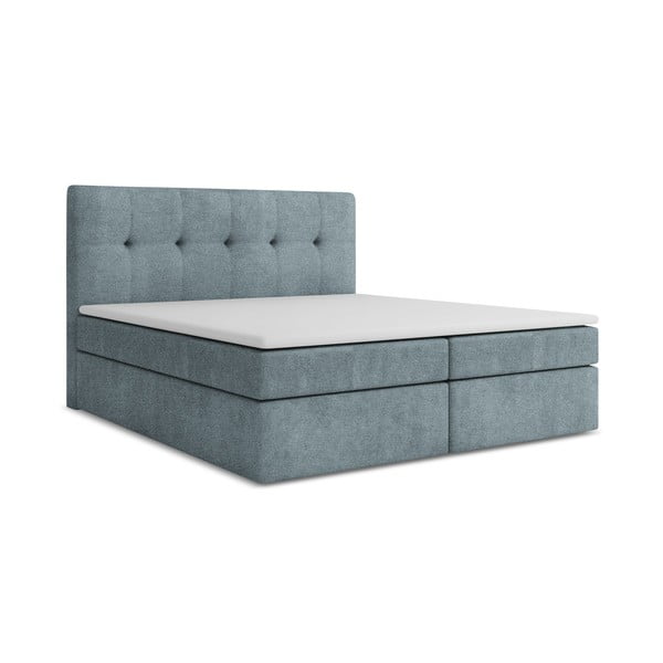 Světle modrá boxspring postel s úložným prostorem 180x200 cm Palta – Makamii
