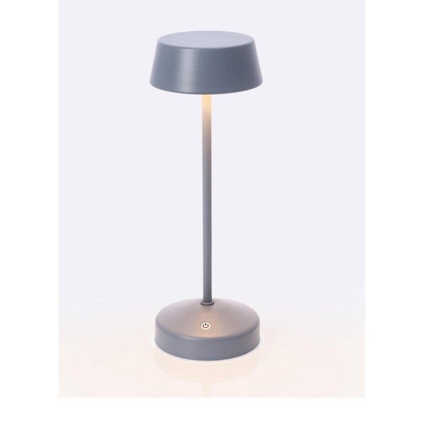 Modrá kovová LED stmívatelná/s bezdrátovou nabíječkou stolní lampa s plastovým stínidlem (výška 33 cm) Esprit – Bizzotto-image-1