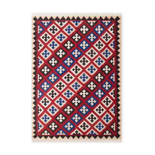 Červený oboustranný ručně tkaný vlněný koberec 120x170 cm Kamal Rami – Nouristan