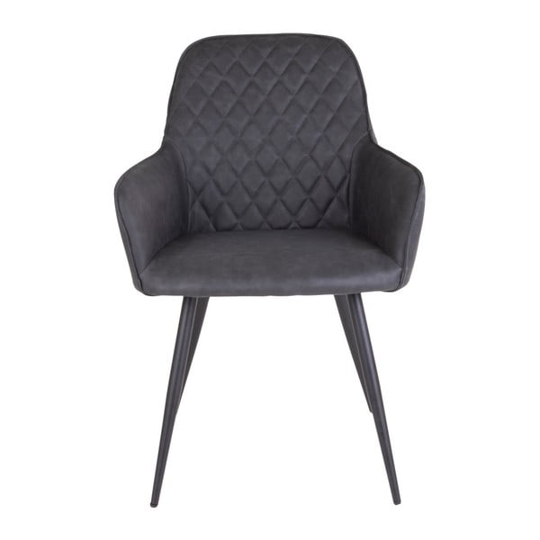 Tmavě šedá čalouněná jídelní křesla v sadě 2 ks s područkami Harbo – House Nordic-image-3