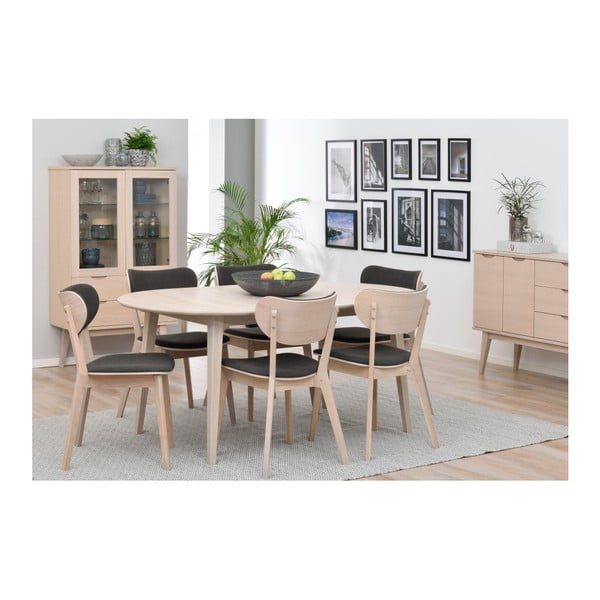 Světlý oválný dubový rozkládací jídelní stůl Rowico Filippa, 170 x 105 cm-image-2