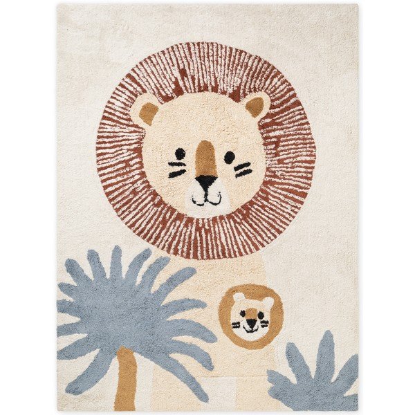 Krémový pratelný/ručně tkaný bavlněný dětský koberec 140x200 cm Snuggle Leander – Hanse Home