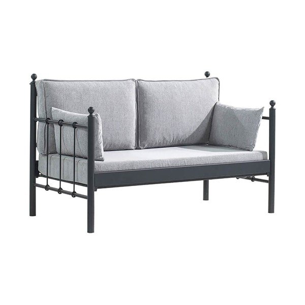 Zahradní lounge set v černé a světle šedé barvě pro 4 Lalas – Floriane Garden-image-3