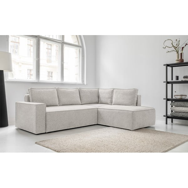 Krémová rozkládací rohová pohovka (pravý roh) Brave Dave – Miuform-image-2