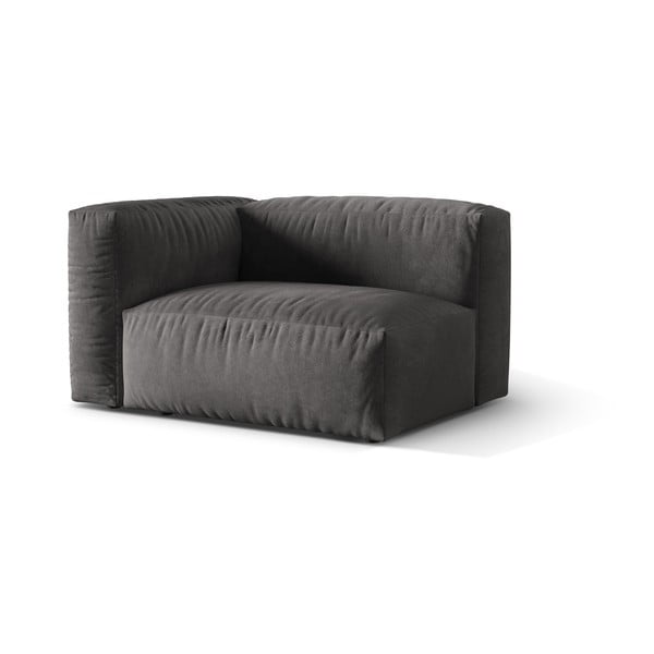 Šedý sametový modul pohovky (levý roh) Martina – Micadoni -image-1