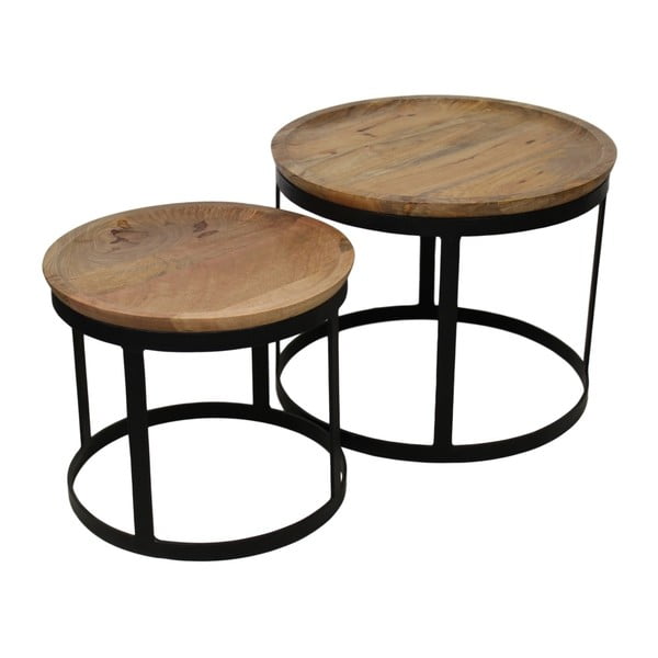 Sada 2 konferenční stolů ze dřeva a kovu HSM collection Zen