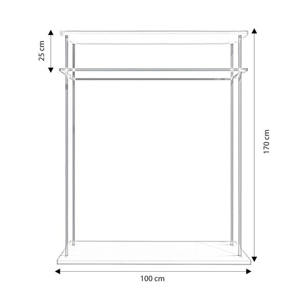 Bílý stojan na oblečení Wuppertal – Kalune Design-image-4