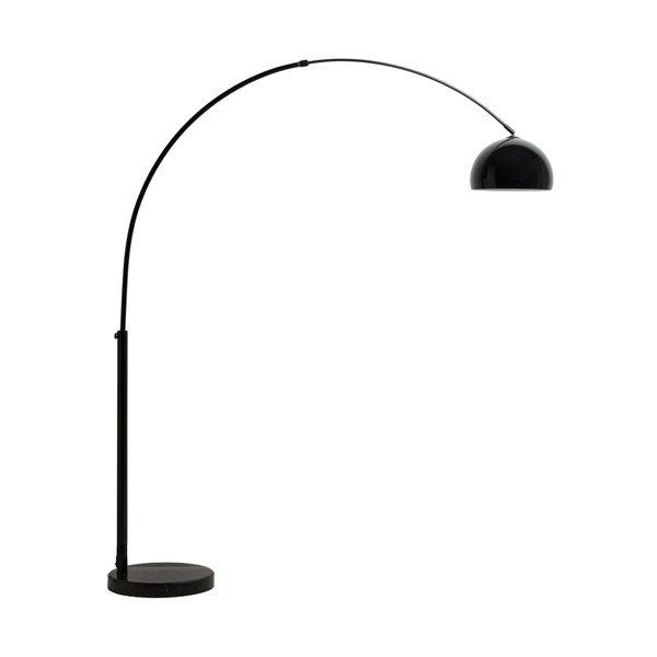 Černá stojací lampa s kovovým stínidlem (výška 160 cm) Madali – Kave Home