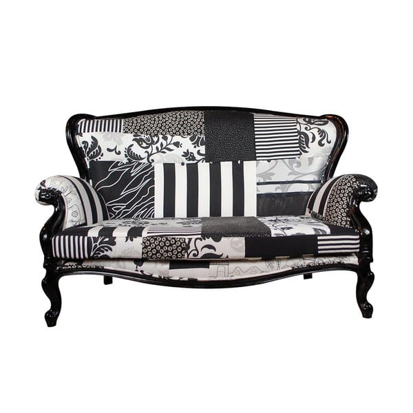 Sofa Ornamental Black&White, 2místné