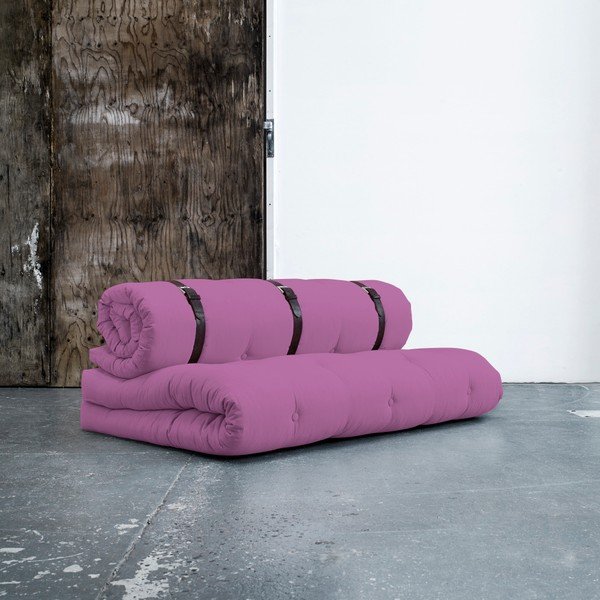Variabilní pohovka s koženými pásky Karup Buckle Up Taffy Pink