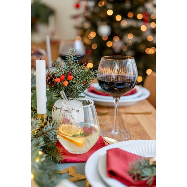 Červené podtácky v sadě 4 ks – Linen Tales-image-3