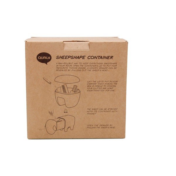 Transparentní víceúčelová dóza ve tvaru ovečky Qualy&CO Sheepshape Container-image-2
