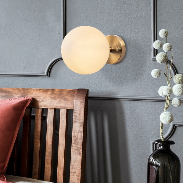 Bílé/v bronzové barvě nástěnné svítidlo ø 15 cm Atmaca – Opviq lights-image-4