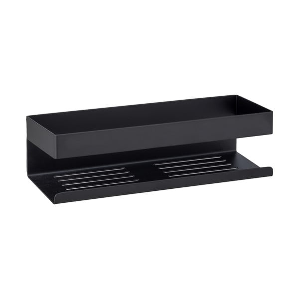 Černá samodržící koupelnová polička z nerezové oceli Genova – Wenko-image-1