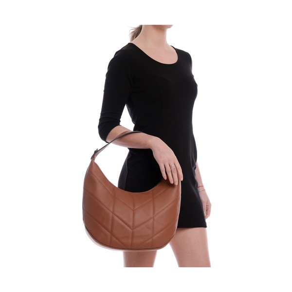 Hnědá kožená kabelka Anna Luchini-image-4