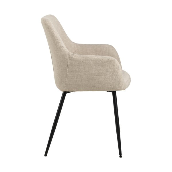 Béžová čalouněná jídelní křesla v sadě 2 ks s područkami Lizzy – Actona-image-3