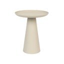 Béžový hliníkový odkládací stolek White Label Ringar, ø 34,5 cm