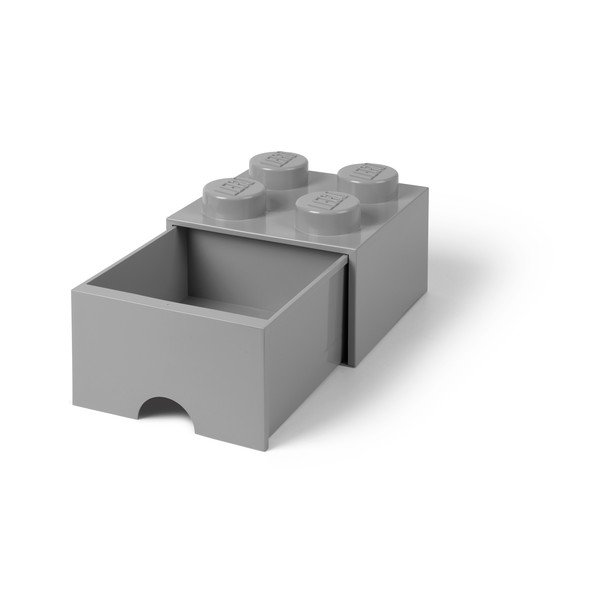 Šedý úložný box čtverec LEGO®-image-3