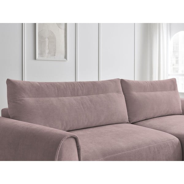 Světle růžová rohová pohovka Aden – Bobochic Paris-image-4